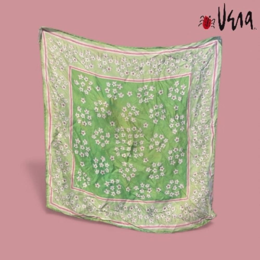 Vera Neumann Vintage Floral Silky Scarf
